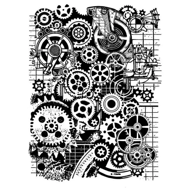 Σφραγίδα Stamperia Εύκαμπτη Antonis Tzanidakis Collection - Mixed Media Gears 1 Σχέδιο - 15x20cm