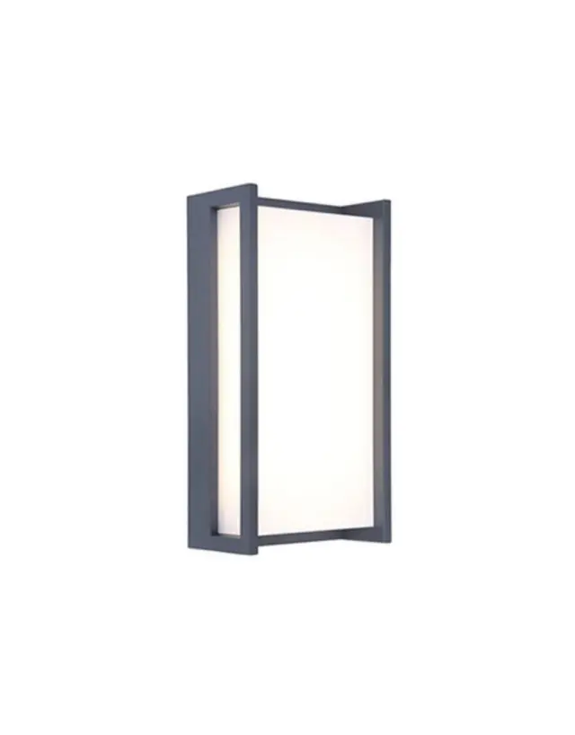 QUBO Wall Dark Grey 3000K (Warm White) Architectural Modern Diffuse Light