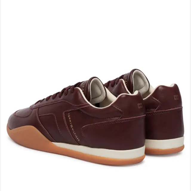 Γυναικεία Δερμάτινα Sneakers Tommy Hilfiger FW0FW09485-XUT Μπορντό Μπορντό - 36 3