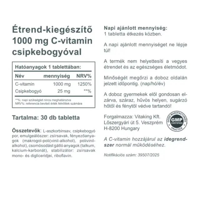 Vitaking C-1000 mg with 25 mg Rosehip 2