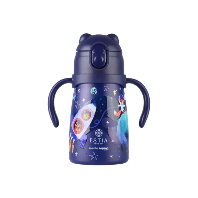 Estia Bubble Bottle Save The Aegean Παιδικό Παγούρι Θερμός Ανοξείδωτο με Pop-Up Καπάκι Non Spill Solar Jump 300ml