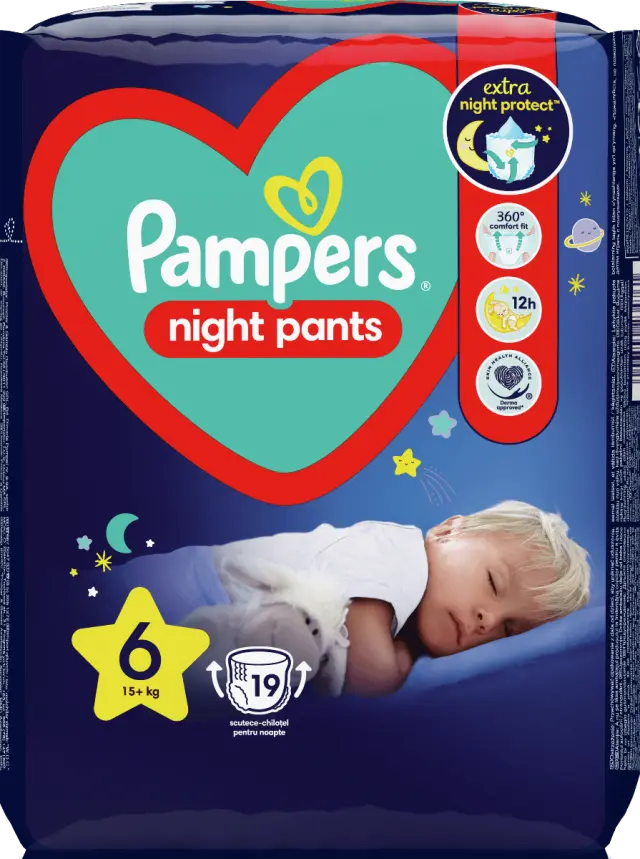 Πάνες Pampers Night Pants Νο6 (15+kg) 19τεμ 2