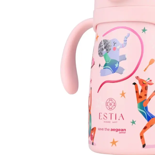 Estia Bubble Bottle Save The Aegean Παιδικό Παγούρι Θερμός Ανοξείδωτο με Pop-Up Καπάκι Non Spill Wild Stunts 300ml 3