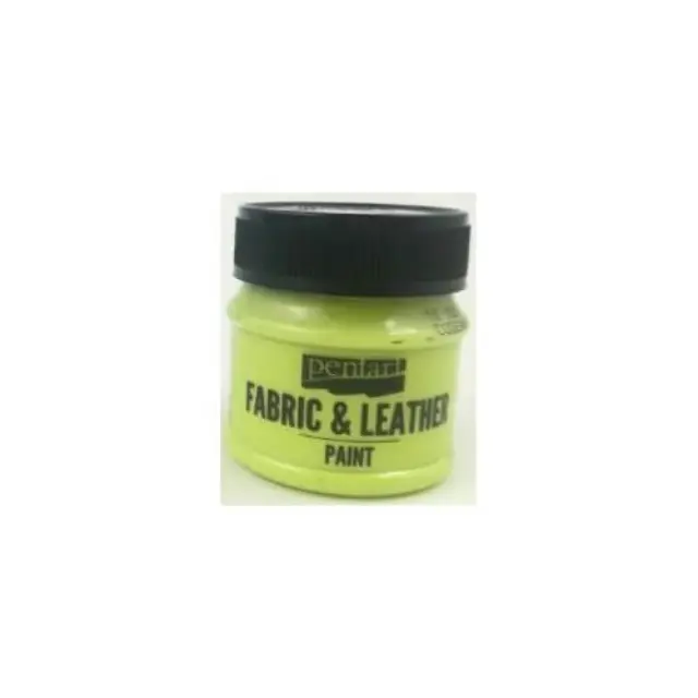 Fabric and leather paint 50 ml, Pentart -Χρώμα για ύφασμα και δέρμα, Limetta