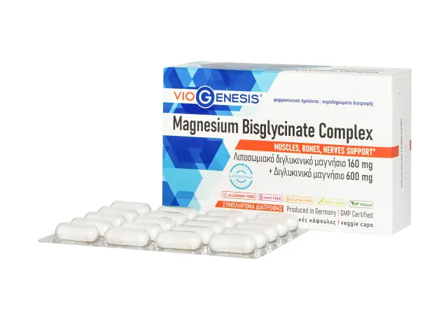 VioGenesis Magnesium Bisglycinate Complex 60 φυτικές κάψουλες 2