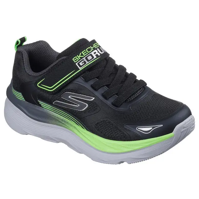 Skechers Max Run (PS) (405145L-BKLM) - Μαύρο-Λαχανί 2