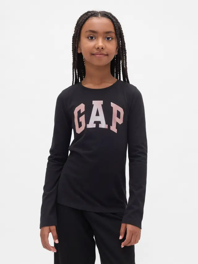 Παιδική Μπλούζα με Gap Λογότυπο BLACK 18