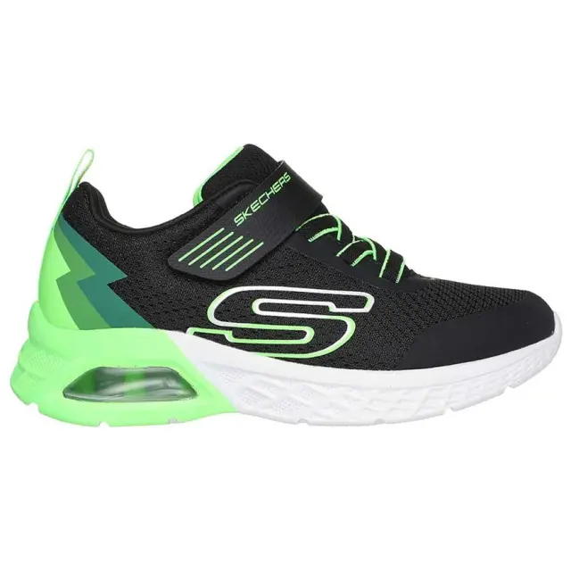 Skechers Microspec Max 2.0 (PS) (403932L-BKLM) - Μαύρο-Λαχανί - 29