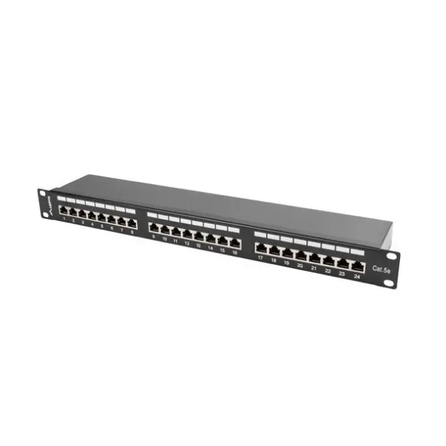 Lanberg Patch Panel 24-Port Cat 5E Black (PPS5-1024-B)
