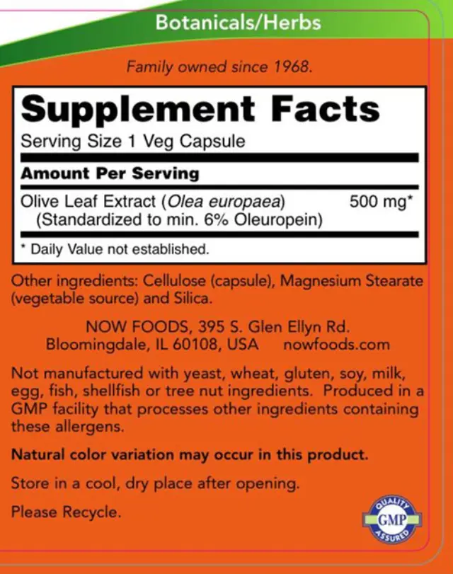 Now Foods Olive Leaf Extract 500 mg 2