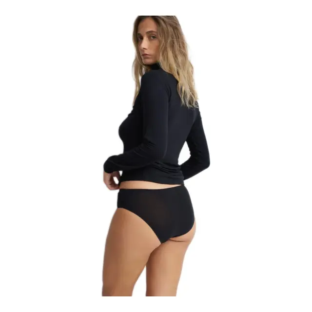 Luna Γυναικείο Φανελάκι Ζιβάγκο Μακρύ Μανίκι Micro Touch Comfort, Χρώμα Μαύρο - XL 3