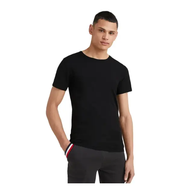 Tommy Hilfiger Ανδρικό Φανελάκι Κοντό Μανίκι Premium Essential Stretch - Τριπλό Πακέτο, Χρώμα Μαύρο-Μαύρο-Μαύρο - M 2