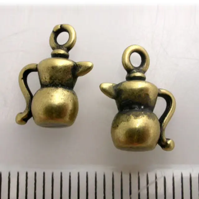 Διακοσμητικό Χυτό Pewter - Τσαγιέρα 12x10mm - Antique Brass - 2τεμ