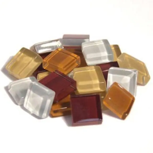 Γυάλινες Ψηφίδες Soft Glass - Brown Mix - 10x10mm - 200gr