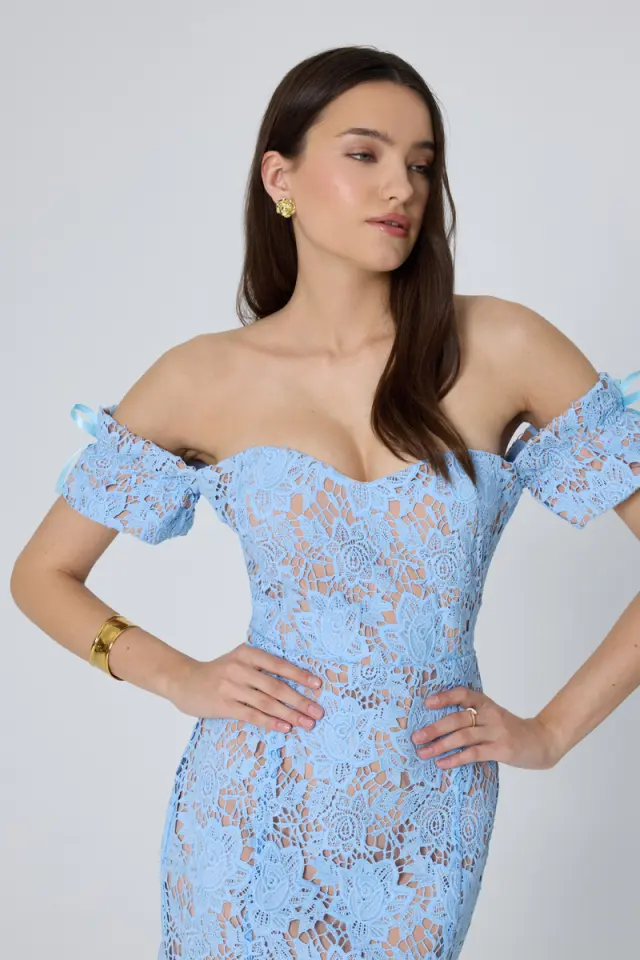 Johana Strapless Δαντέλα - XS 3