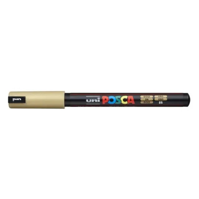 Μαρκαδόρος Σχεδίου Uni Posca PC-1MR με πάχος μύτης 0.7mm - GoldPC-1MR(E) - XPYΣO
