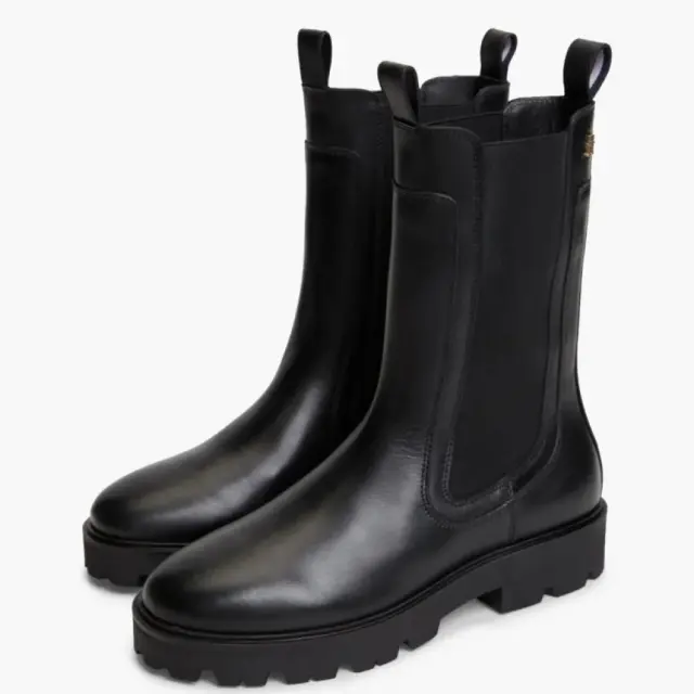 Γυναικεία Δερμάτινα Μποτάκια Tommy Hilfiger FW0FW09570-BDS Μαύρα Μαύρο - 36 2