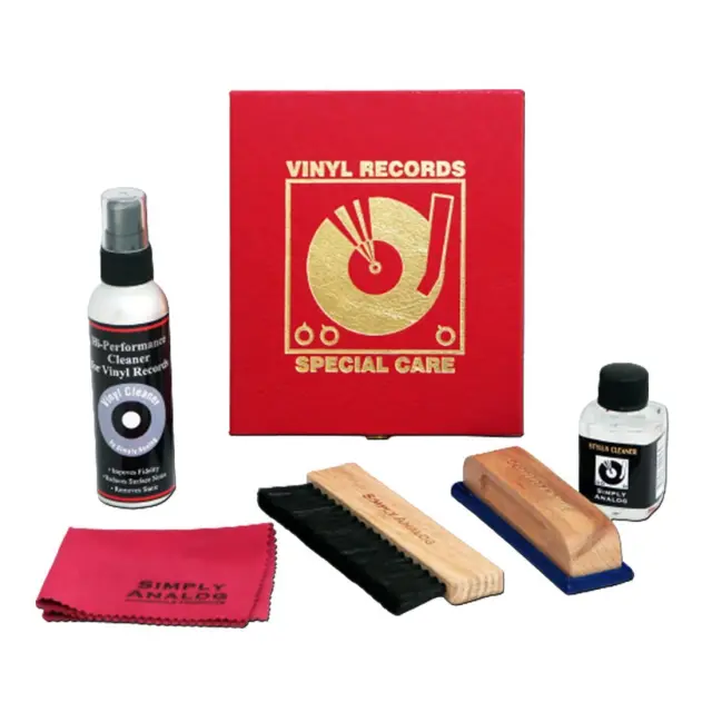 SIMPLY ANALOG VINYL RECORD CLEANING BOXSET DELUXE EDITION RED
