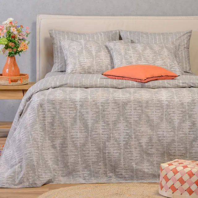 Melinen Home Παπλωματοθηκη Υπερδιπλη Kai Grey Casual Line (225X245) 225Χ245
