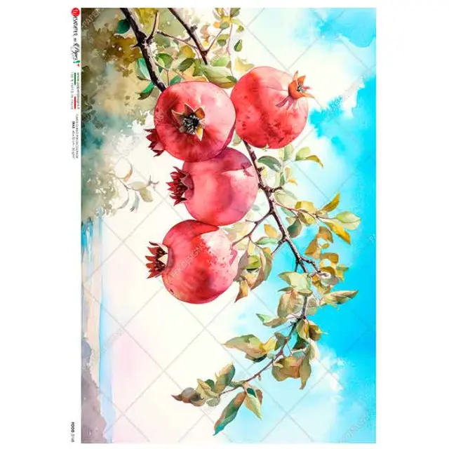 Ριζόχαρτο για Decoupage PaperD, Ρόδια, A4, 22x32cm