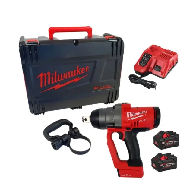 Milwaukee 4933499254 - Μπουλονόκλειδο Μπαταρίας 1'' M18 ONEFHIWF1-802X FUEL MW με 2 Μπαταρίες 8.0Αh (2x 8.0Αh) + Φορτιστή σε Βαλίτσα Μεταφοράς