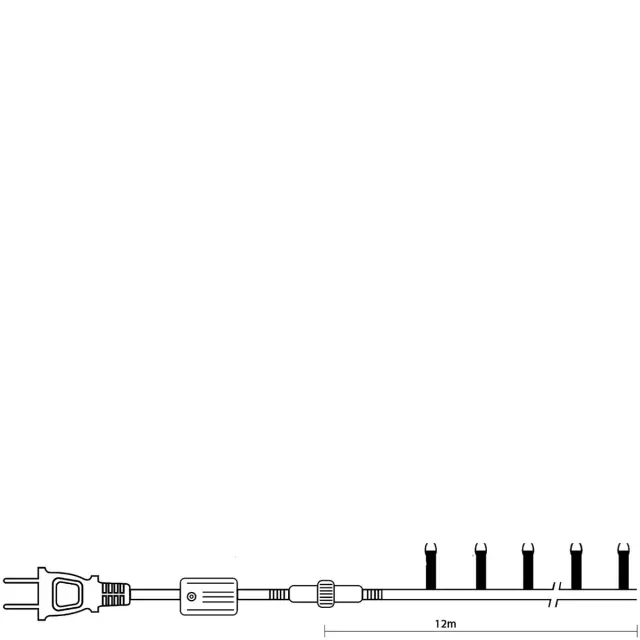 240 Led Με Πρόγραμμα Πράσινο Καλώδιο Λευκό Led IP44 31V 2