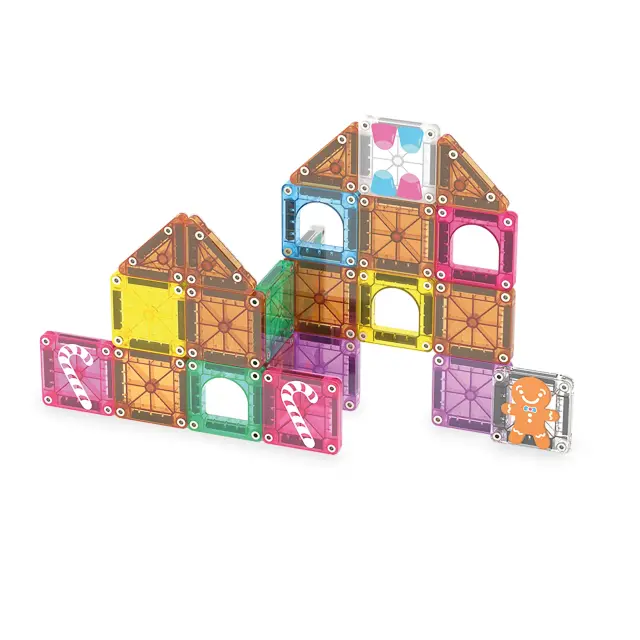 MAGNA-TILES microMAGS Gingerbread House Travel Set Μαγνητικά Πλακίδια Χριστουγεννιάτικο Σπιτάκι 24 τεμ. (3+ ετών) 262024GH 3