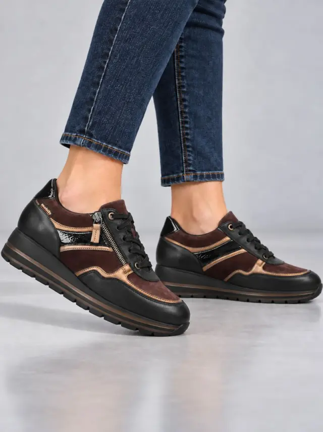 Mephisto Sneakers Γυναικείο δέρμα/δέρμα Nubuck Μαύρο MEP/APRIL BLACK - 36 2