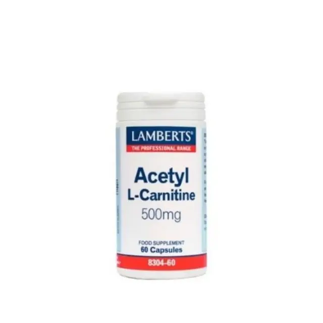 LAMBERTS Acetyl L-Carnitine 500 mg Συμμετέχει στην Απομάκρυνση των Τοξικών Προϊόντων του Μεταβολισμό, 60caps