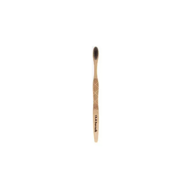 Ola Bamboo Carbon Activated Bristles Μπεζ / Μαύρη 1τμχ