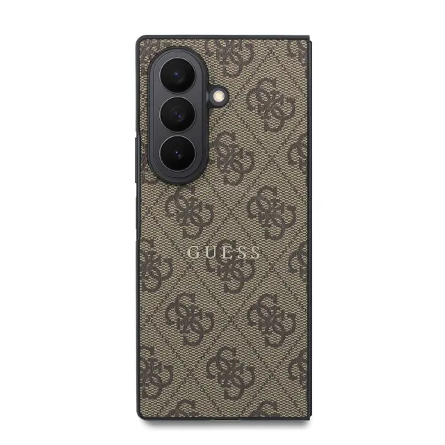 Guess PU Leather 4G Magnetic Case for Samsung Galaxy Z Fold 8 Ultra Brown 2