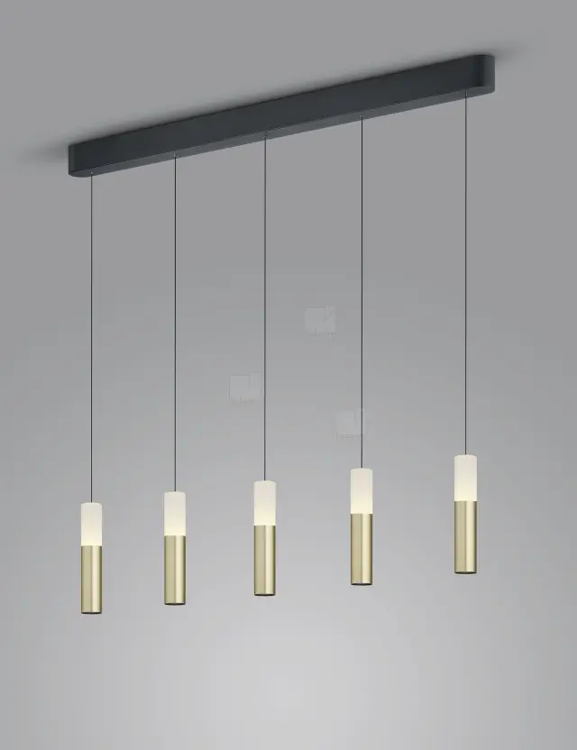 Κρεμαστό Φωτιστικό LED LIDOS Direct Indirect Μαύρο Χρυσό EASY Lift Μαύρο/Χρυσό