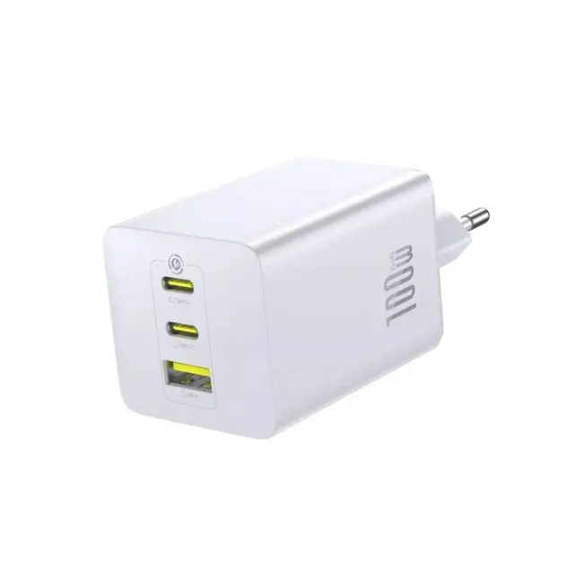 Baseus EnerFill FE11 Fast Charger USB-A + USB-C + USB-C 100W Moon White 2