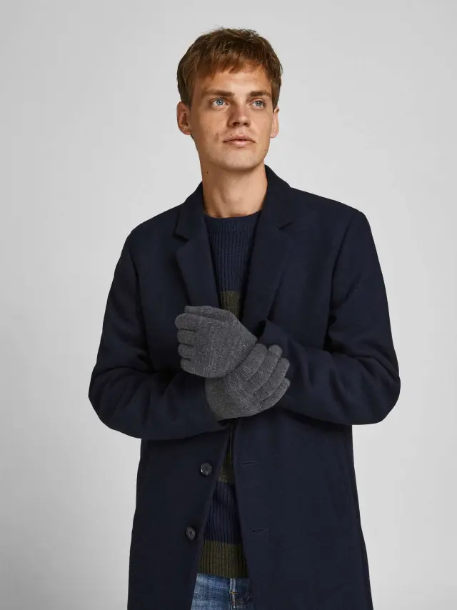 JACHENRY KNIT GLOVES Dark Grey Melange 2