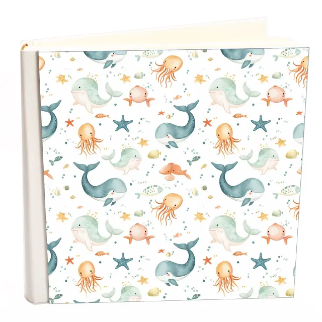 Άλμπουμ my album βυθός boho style με ριζόχαρτο 30x30cm και κουτί άλμπουμ