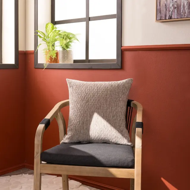 Μαξιλαροθήκη Valley 03 Light Brown TEORAN 65x65cm δαπέδου με γέμιση