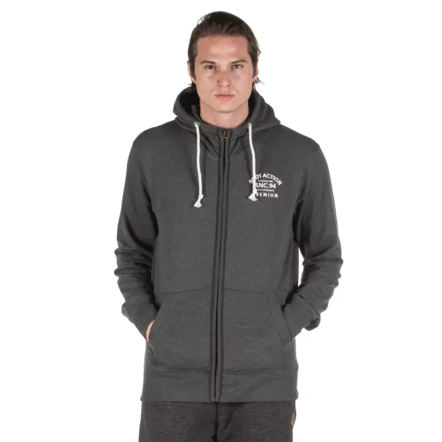 BODY ACTION ΦΟΥΤΕΡ ΖΑΚΕΤΑ ΜΕ ΚΟΥΚΟΥΛΑ ΚΑΙ ΤΣΕΠΕΣ FLEECE - XL