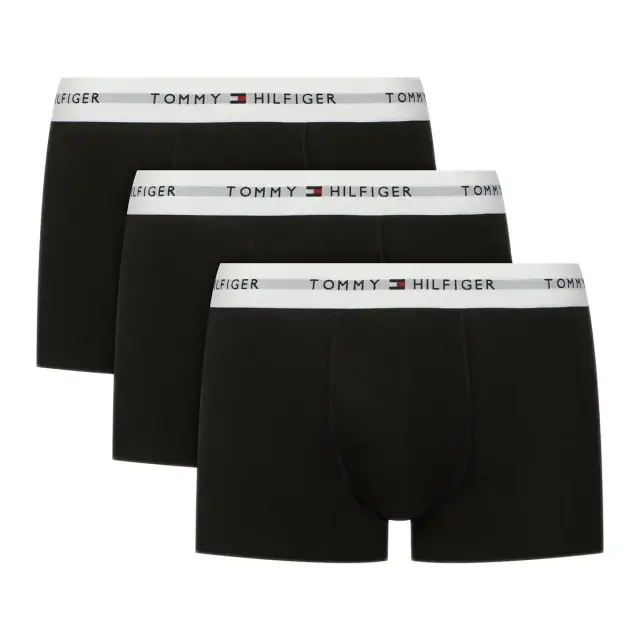 Tommy Hilfiger Ανδρικό Boxer Low Rise Trunk - Τριπλό Πακέτο, Χρώμα Μαύρο-Μαύρο-Μαύρο