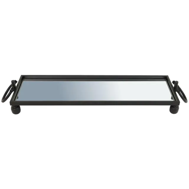 Δίσκος Καθρέπτης Μαύρο Μέταλλο 77x23x11cm