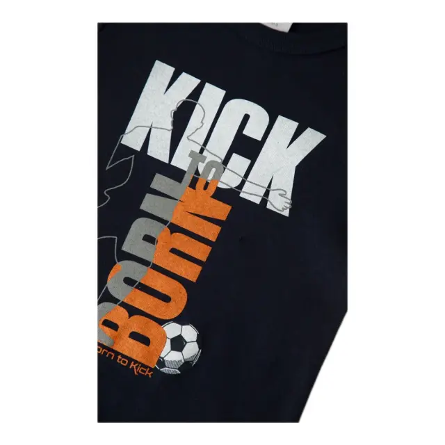 Minerva Παιδικό Φανελάκι Αγόρι Born To Kick, Χρώμα Μαρίν 2