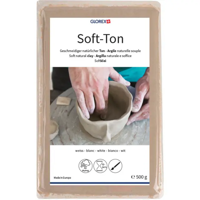 Πηλός Αυτοξηραινόμενος Soft-Ton - White - 500gr