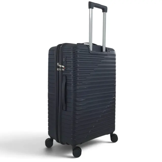 Σετ 2 Βαλίτσες Ταξιδίου Playfulbags 1206-SET2 Μεσαία & Μικρή 70/60cm Πολυπροπυλενίου με Επέκταση - Ανθρακί 3