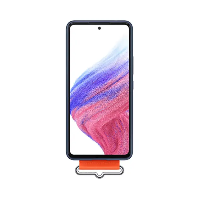 Θήκη Σιλικόνης Με Λουράκι Samsung EF-GA536 Silicone Strap Cover Για Galaxy A53 5G Navy 2