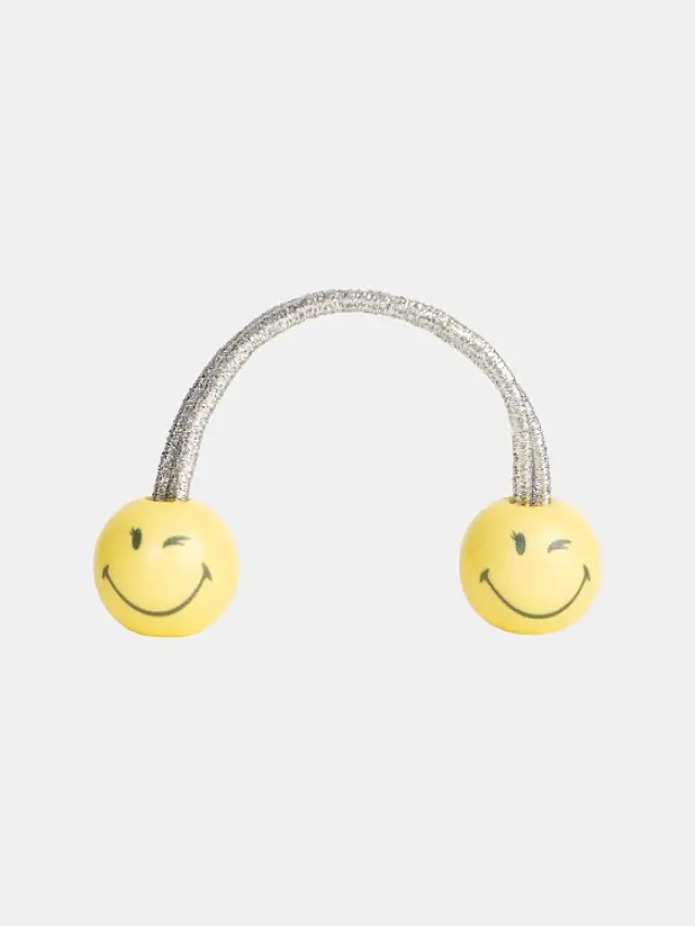 Παιδικά Λαστιχάκια Μαλλιών Smiley Elastics ΜΠΛΕ - One Size 2