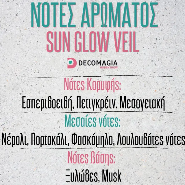 Άρωμα για κερί και σαπούνι 50ml, Sun Glow Veil 2