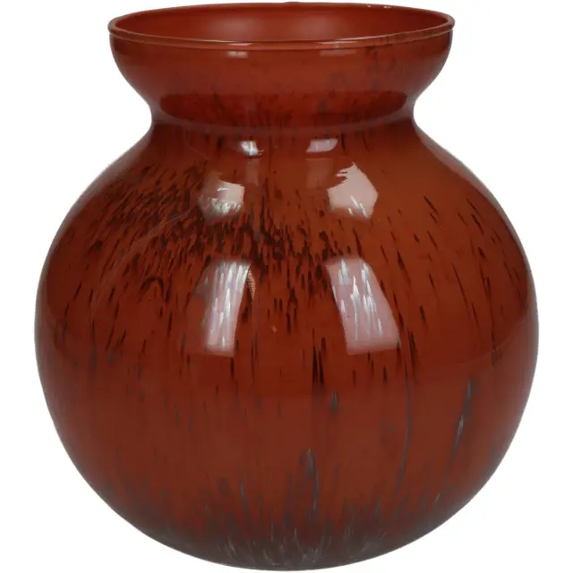 Βάζο Κόκκινο Γυαλί 15x15x16cm