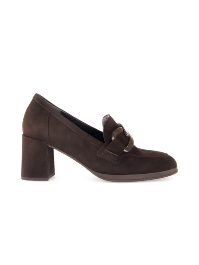 Gabor Μοκασίνια-Loafers Γυναικείο δέρμα Nubuck Καφέ GAB/55291 18-CHOCOLATE 3