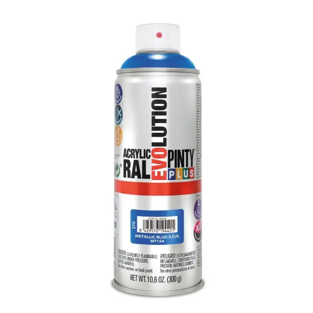 Pinty Plus Evolution Metallic Σπρέι βαφής ακρυλικό μεταλλικό 400ml Blue / MT154