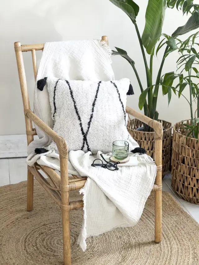 Διακοσμητικό Μαξιλάρι 45x45 Nima Vibe Ivory 35% Βαμβάκι-65% Jute