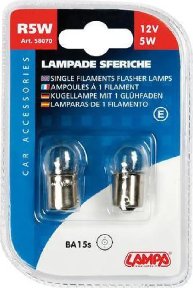 Lampa R5W Σετ Λαμπάκια 12V 2τμχ 58070
